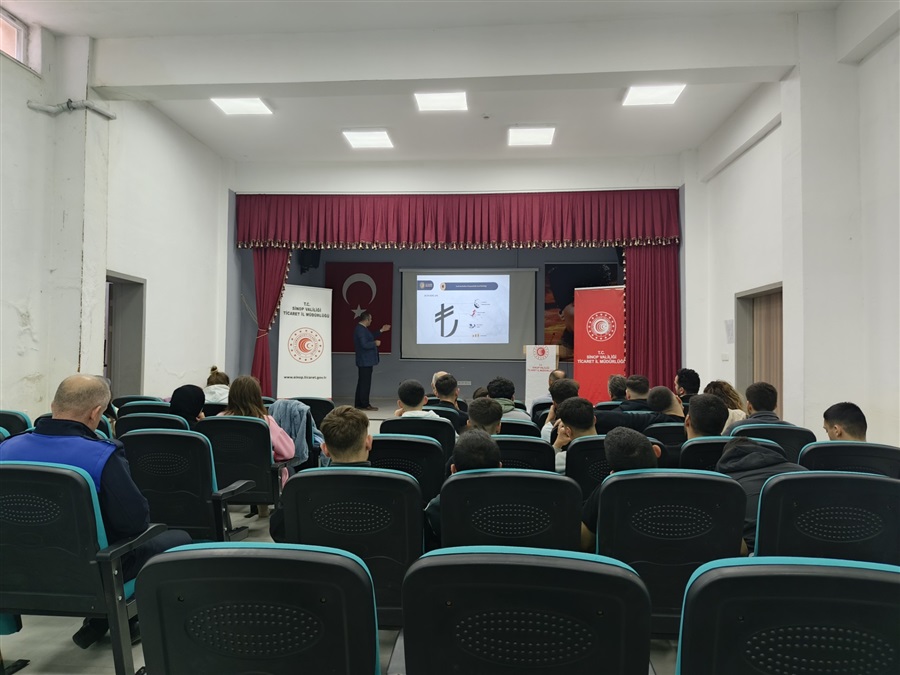 Türkeli İlçesindeki Mesleki ve Teknik Anadolu Lisesi Öğrencilerine Girişimcilik Eğitimi Verildi. 